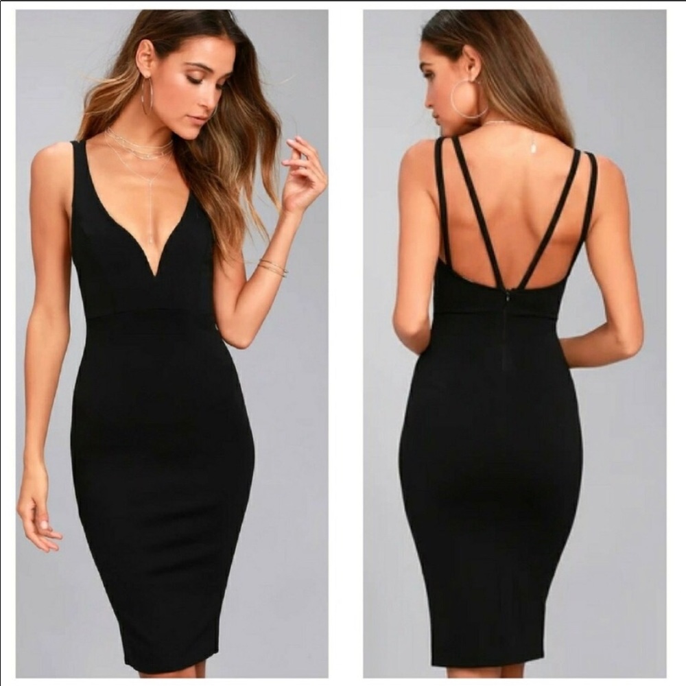LuLu’s Strappy Back Little Black Dress